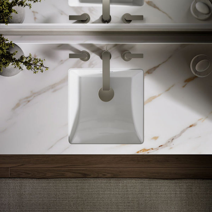KOHLER K-21056-0 K-21056 Brazn 16-1/4" Square Undermount Bathroom Sink