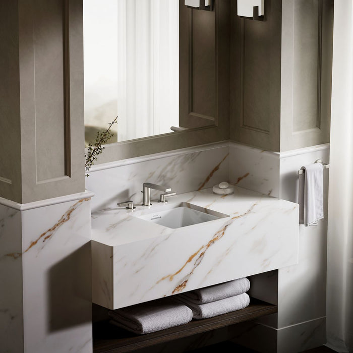 KOHLER K-21056-0 K-21056 Brazn 16-1/4" Square Undermount Bathroom Sink