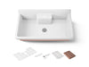 KOHLER K-21103-1HPPB Farmstead 45" top-/wall-mount single-bowl workstation farmhouse kitchen sink, 150th peachblow
