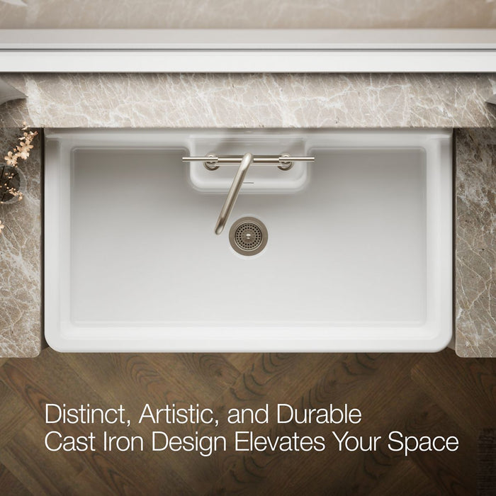 KOHLER K-21103-2HP5 Farmstead 45" top-/wall-mount single-bowl workstation farmhouse kitchen sink