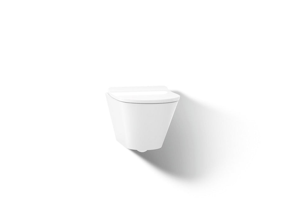 KOHLER K-21748-0 K-21748 Brazn Wall-hung Round-front Toilet, Dual-flush