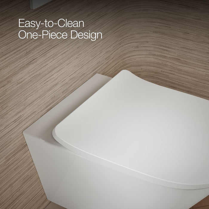 KOHLER K-21748-0 K-21748 Brazn Wall-hung Round-front Toilet, Dual-flush