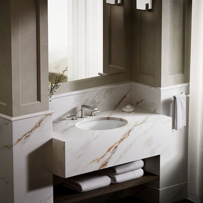 KOHLER K-21782-0 K-21782 Artifacts 21-1/4" Oval Undermount Bathroom Sink