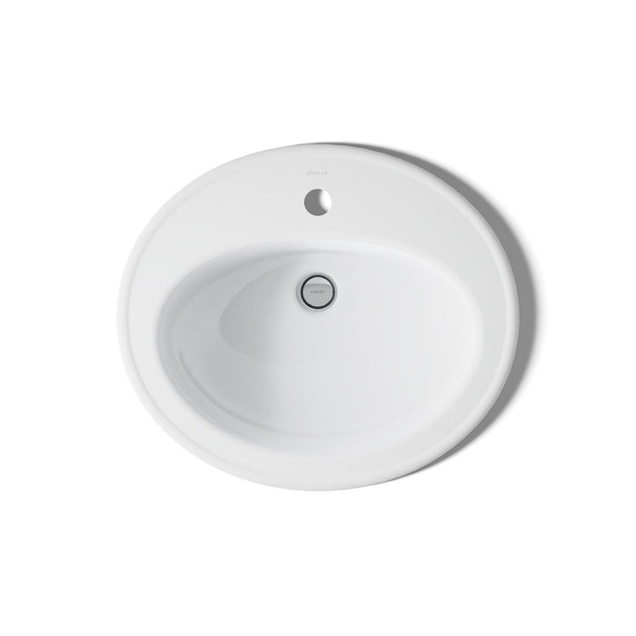 KOHLER K-2196-1 Pennington 20-1/4" oval drop-in bathroom sink