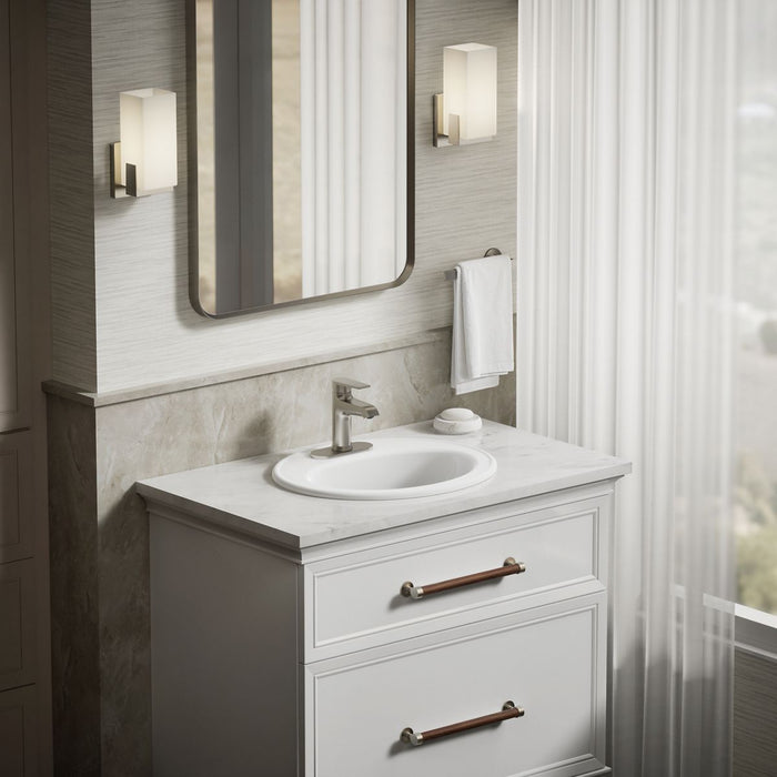 KOHLER K-2196-4 Pennington 20-1/4" oval drop-in bathroom sink