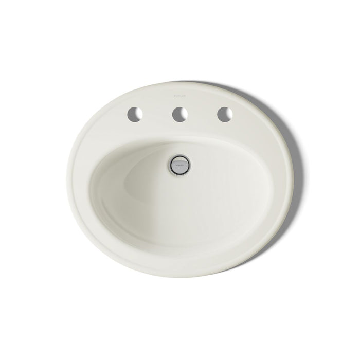 KOHLER K-2196-8 Pennington 20-1/4" oval drop-in bathroom sink