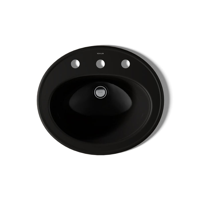 KOHLER K-2196-8 Pennington 20-1/4" oval drop-in bathroom sink