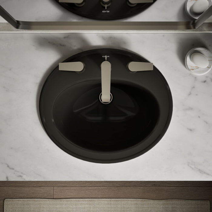 KOHLER K-2196-8 Pennington 20-1/4" oval drop-in bathroom sink
