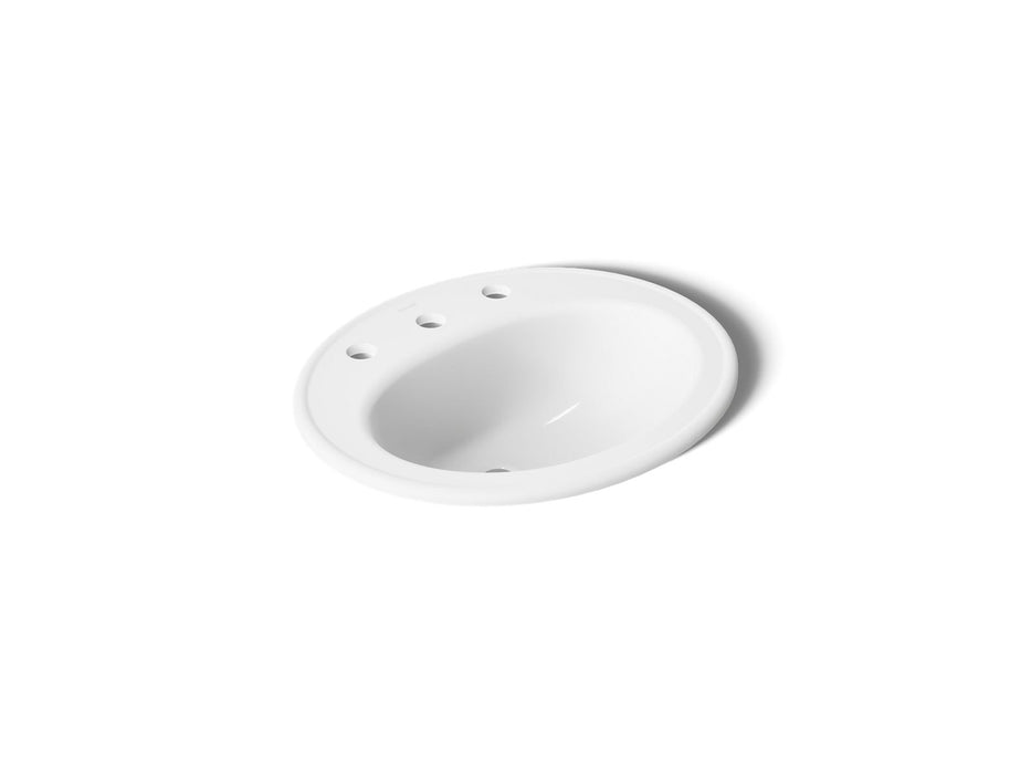 KOHLER K-2196-8 Pennington 20-1/4" oval drop-in bathroom sink