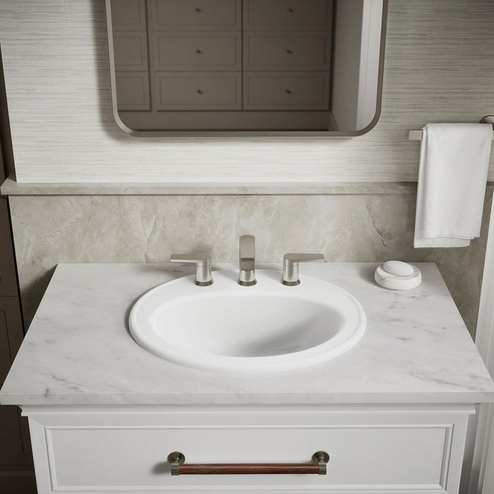 KOHLER K-2196-8 Pennington 20-1/4" oval drop-in bathroom sink