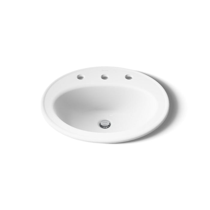 KOHLER K-2196-8 Pennington 20-1/4" oval drop-in bathroom sink