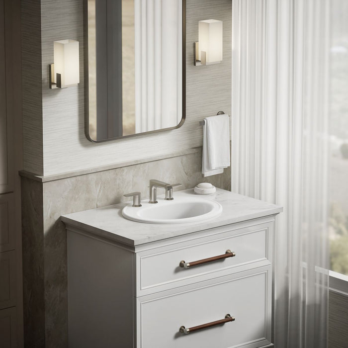 KOHLER K-2196-8 Pennington 20-1/4" oval drop-in bathroom sink