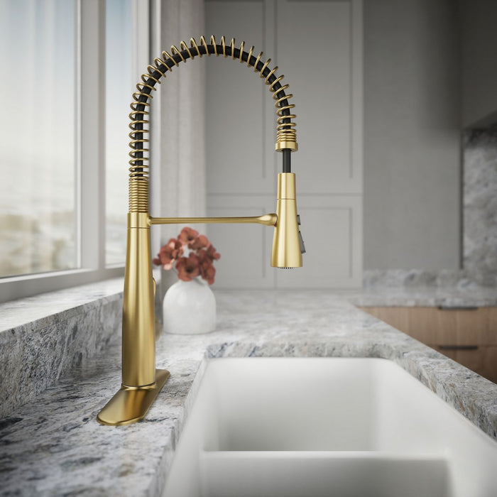 KOHLER K-22033 Simplice Semi-professional kitchen sink faucet with three-function sprayhead