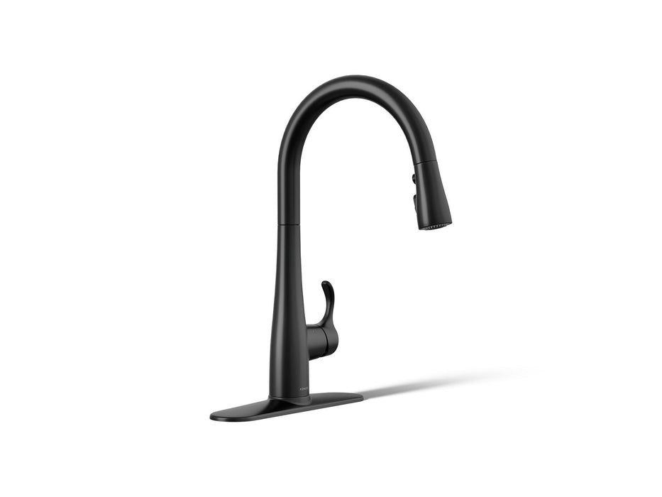 KOHLER K-22036 Simplice Touchless pull-down kitchen sink faucet with three-function sprayhead