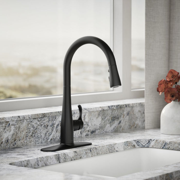 KOHLER K-22036 Simplice Touchless pull-down kitchen sink faucet with three-function sprayhead