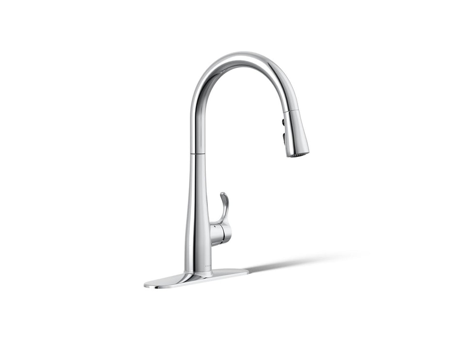 KOHLER K-22036 Simplice Touchless pull-down kitchen sink faucet with three-function sprayhead
