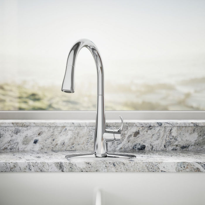 KOHLER K-22036 Simplice Touchless pull-down kitchen sink faucet with three-function sprayhead