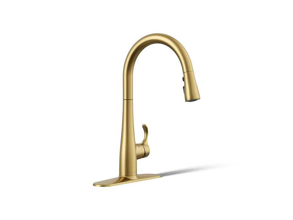KOHLER K-22036 Simplice Touchless pull-down kitchen sink faucet with three-function sprayhead