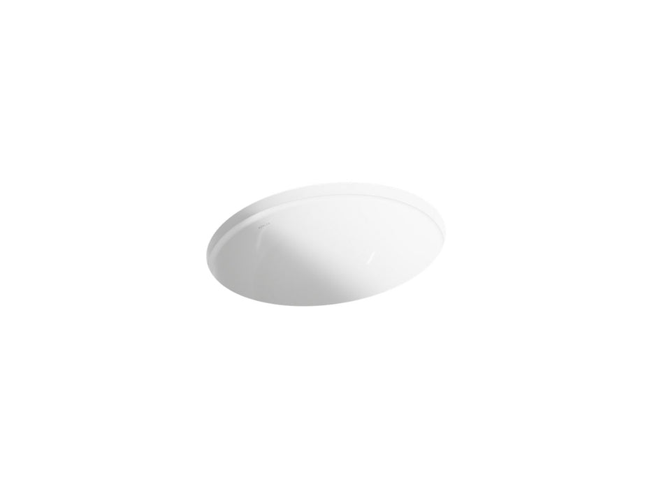 KOHLER K-2205 Caxton 19-1/4" oval undermount bathroom sink, no overflow