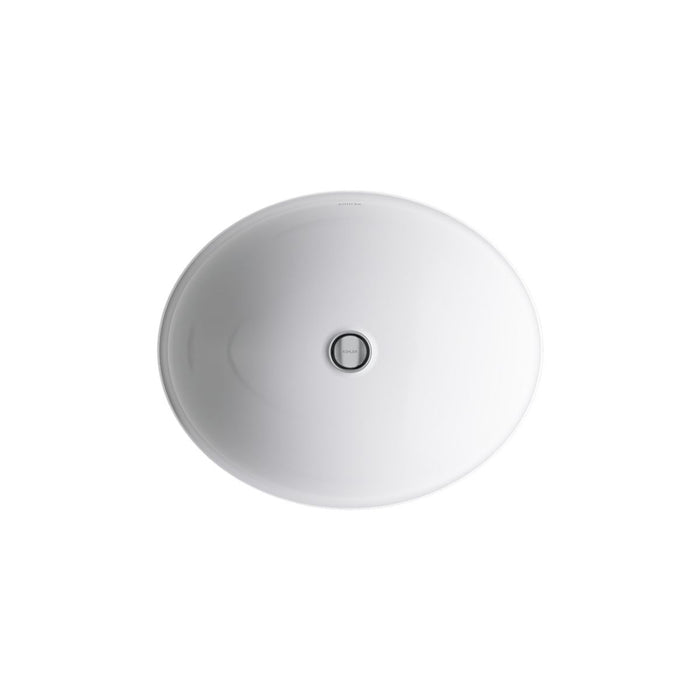 KOHLER K-2205 Caxton 19-1/4" oval undermount bathroom sink, no overflow