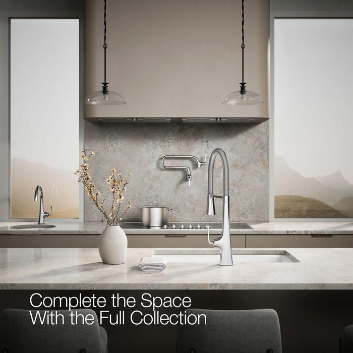 KOHLER K-22060 Graze Semi-professional kitchen sink faucet with three-function sprayhead