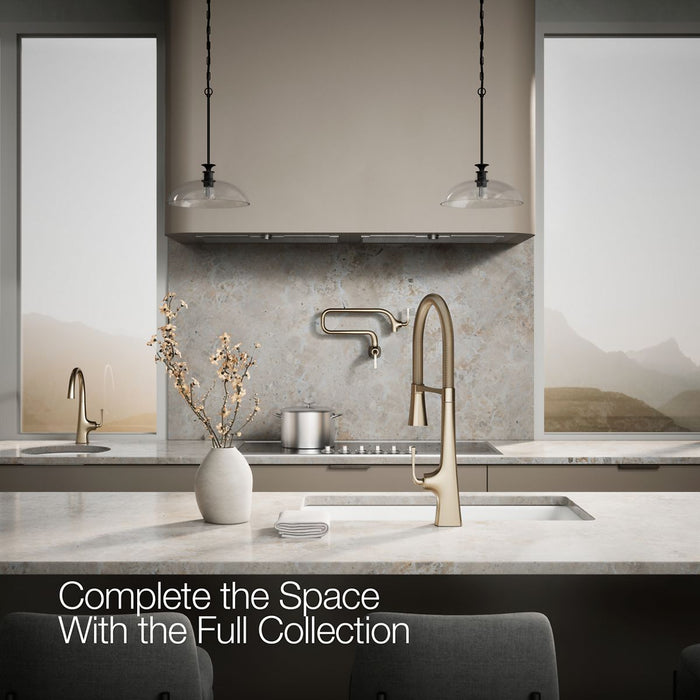 KOHLER K-22060 Graze Semi-professional kitchen sink faucet with three-function sprayhead