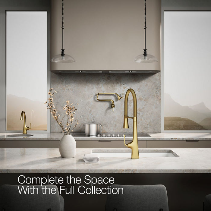 KOHLER K-22060 Graze Semi-professional kitchen sink faucet with three-function sprayhead