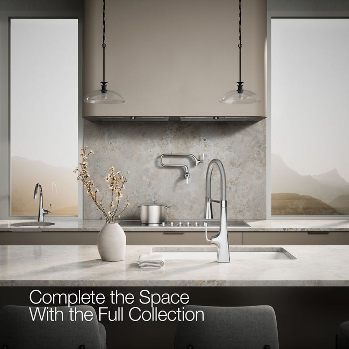 KOHLER K-22061 Graze Semi-professional kitchen sink faucet with three-function sprayhead