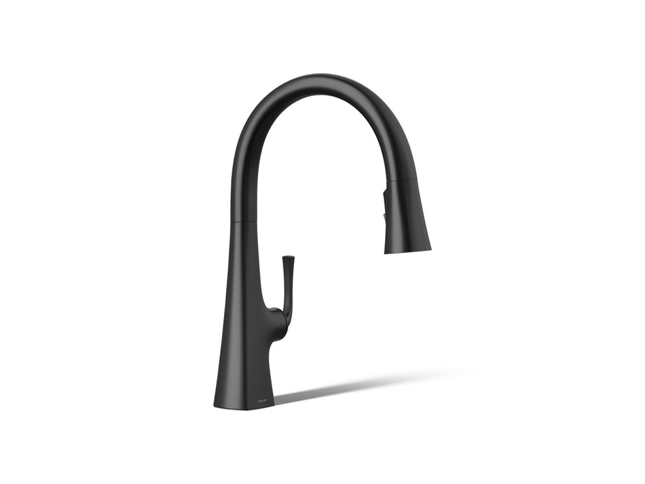KOHLER K-22062 Graze Pull-down kitchen sink faucet with three-function sprayhead