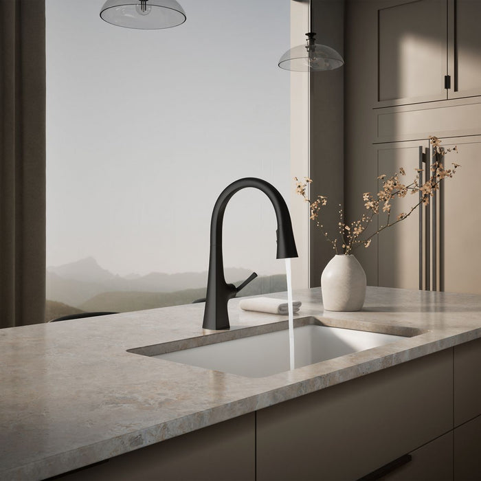 KOHLER K-22062 Graze Pull-down kitchen sink faucet with three-function sprayhead