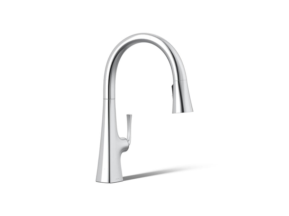 KOHLER K-22062 Graze Pull-down kitchen sink faucet with three-function sprayhead