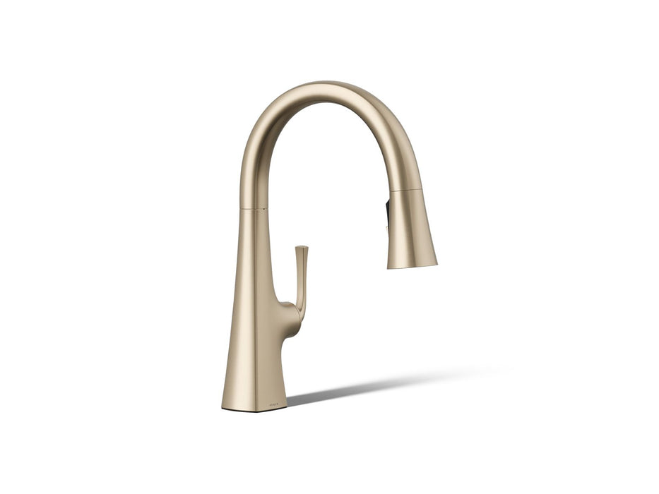 KOHLER K-22063 Graze Pull-down kitchen sink faucet with three-function sprayhead