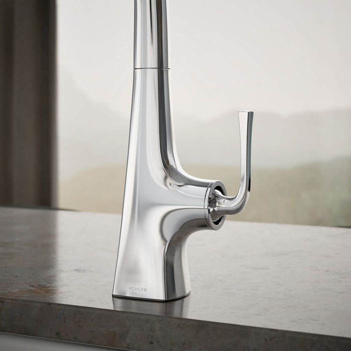 KOHLER K-22064 Graze Single-handle kitchen sink faucet with two-function side sprayer