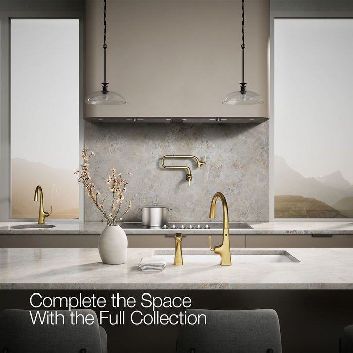 KOHLER K-22064 Graze Single-handle kitchen sink faucet with two-function side sprayer
