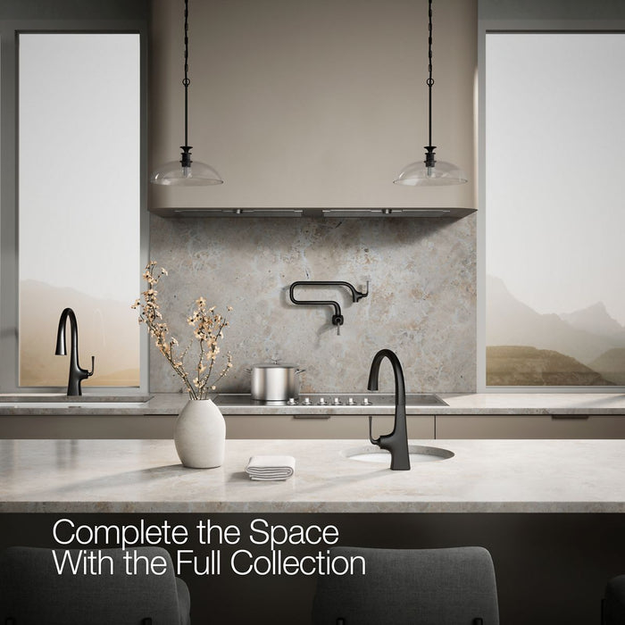 KOHLER K-22065 Graze Single-handle bar sink faucet, matte black - view 2