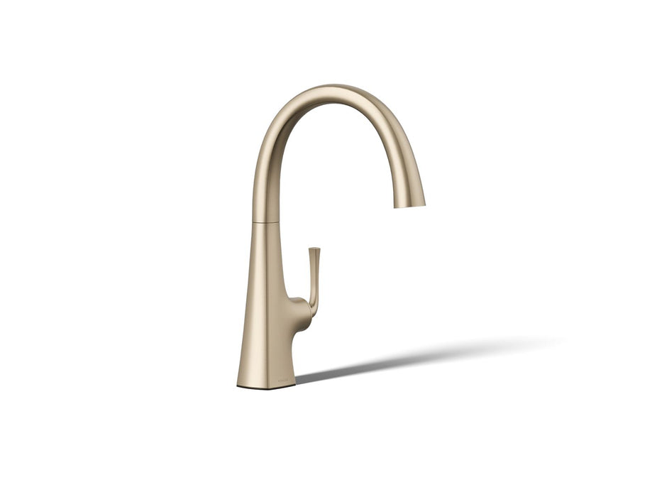 KOHLER K-22065 Graze Single-handle bar sink faucet, vibrant brushed bronze