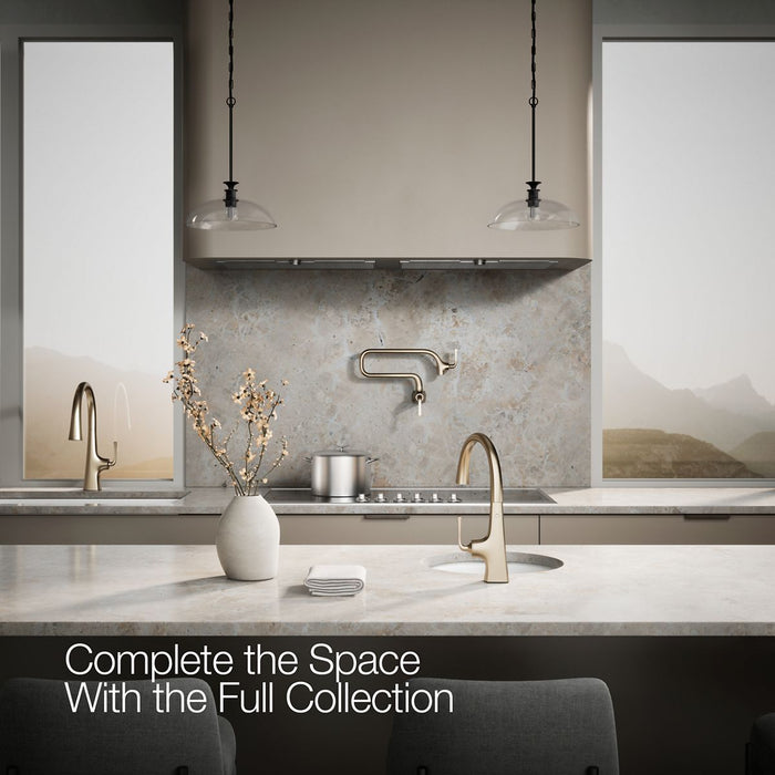 KOHLER K-22065 Graze Single-handle bar sink faucet, vibrant brushed bronze - view 2