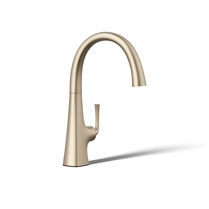 KOHLER K-22065 Graze Single-handle bar sink faucet, vibrant brushed bronze - view 4