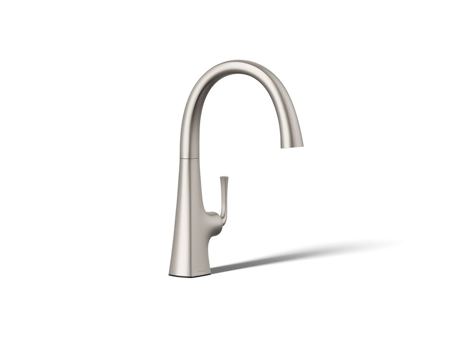 KOHLER K-22065 Graze Single-handle bar sink faucet, vibrant stainless