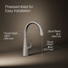 KOHLER K-22065 Graze Single-handle bar sink faucet, vibrant stainless - view 5