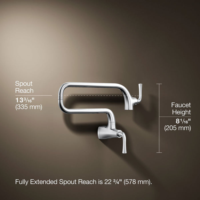 KOHLER K-22066 Graze Wall-mount pot filler