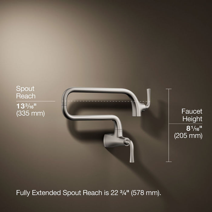 KOHLER K-22066 Graze Wall-mount pot filler