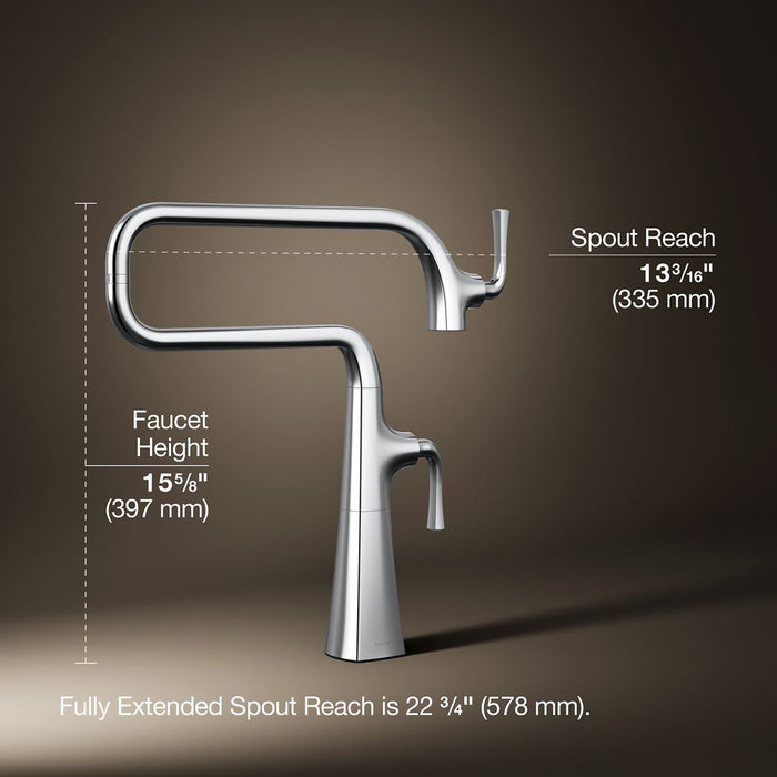 KOHLER K-22067 Graze Deck-mount pot filler