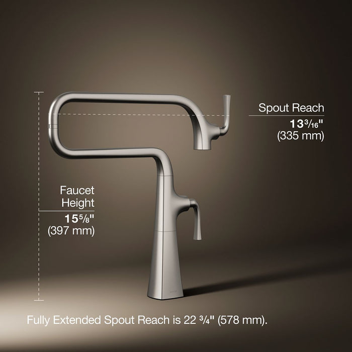 KOHLER K-22067 Graze Deck-mount pot filler