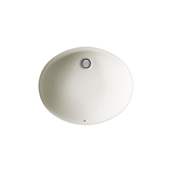 KOHLER K-2210 Caxton 19-1/4" oval undermount bathroom sink, biscuit - view 3