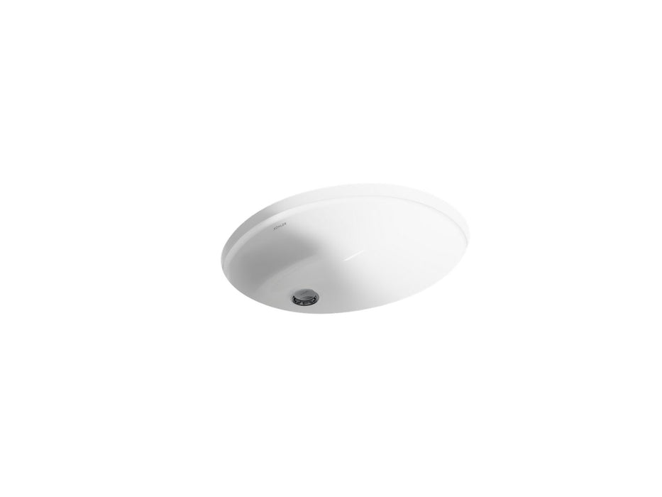 KOHLER K-2210 Caxton 19-1/4" oval undermount bathroom sink, white