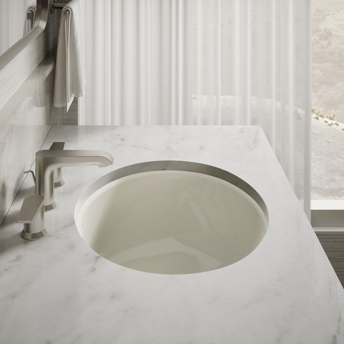 KOHLER K-2210-G Caxton 19-1/4" oval undermount bathroom sink with glazed underside, no overflow