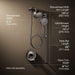 3/4 view of product with dimensions