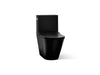 KOHLER K-22378-TBH Brazn One-piece Compact Elongated Toilet with Skirted Trapway, Dual-flush, Honed Black - 3/4 view of produ