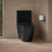 KOHLER K-22378-TBH Brazn One-piece Compact Elongated Toilet with Skirted Trapway, Dual-flush, Honed Black - image focused on 